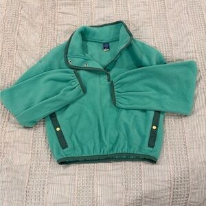 Girls Old Navy Teal Fleece‎ Snap Button Sweatshirt Size L 10–12
